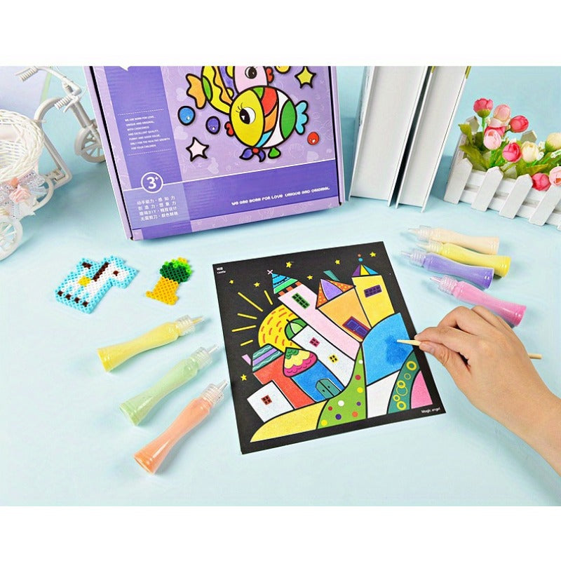 Children’s Sand Painting DIY Craft Kit – Colorful Creative Art Set