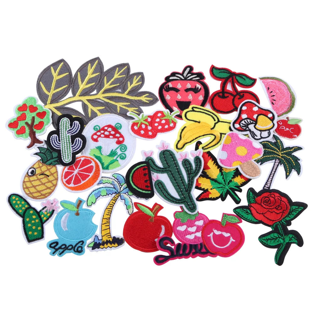 Random Mix Embroidered Iron-On Patches – DIY Clothing & Jeans Applique