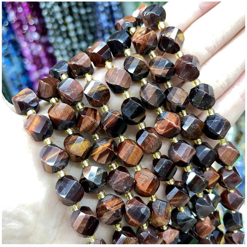 Natural Amethyst, Tiger Eye & Agate S-Shaped Gemstone Beads – DIY Jewelry Supplies