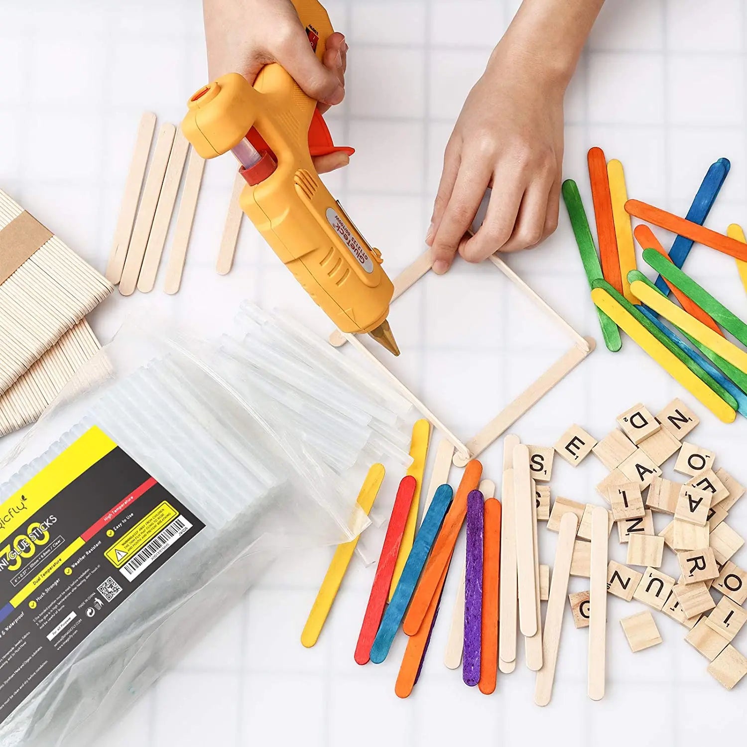 10-100 Pack Full Size Hot Glue Sticks 11mm Diameter Multipurpose for Kid Adult DIY Art Craft Gluing Repairing Festival Home