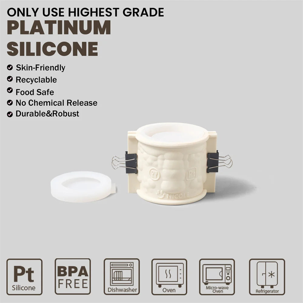 Christmas Candle Jar Silicone Mold – Nicole Christmas Tales Gypsum & Jesmonite Mold