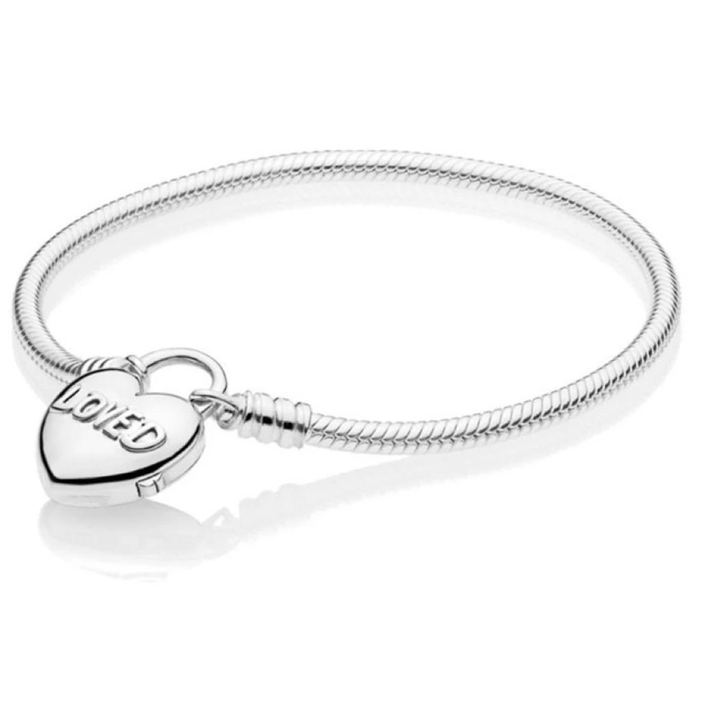 Adjustable 925 Sterling Silver Bracelet – DIY Fashion Charm Jewelry for Women