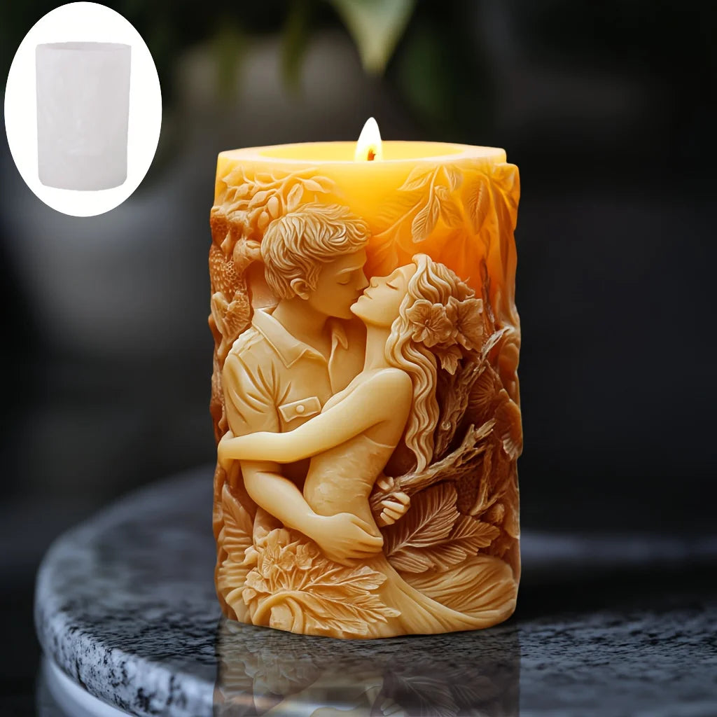 Couple Embossed Spherical Candle Mold