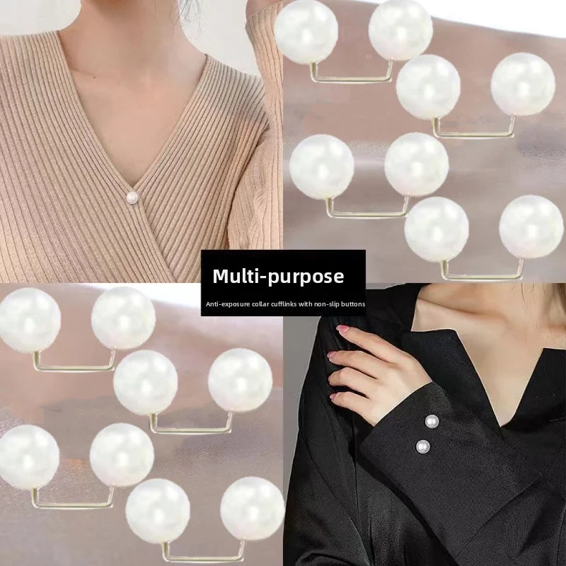 Pearl Safety Pins – 5/10pcs Non-Slip Brooches for Clothing