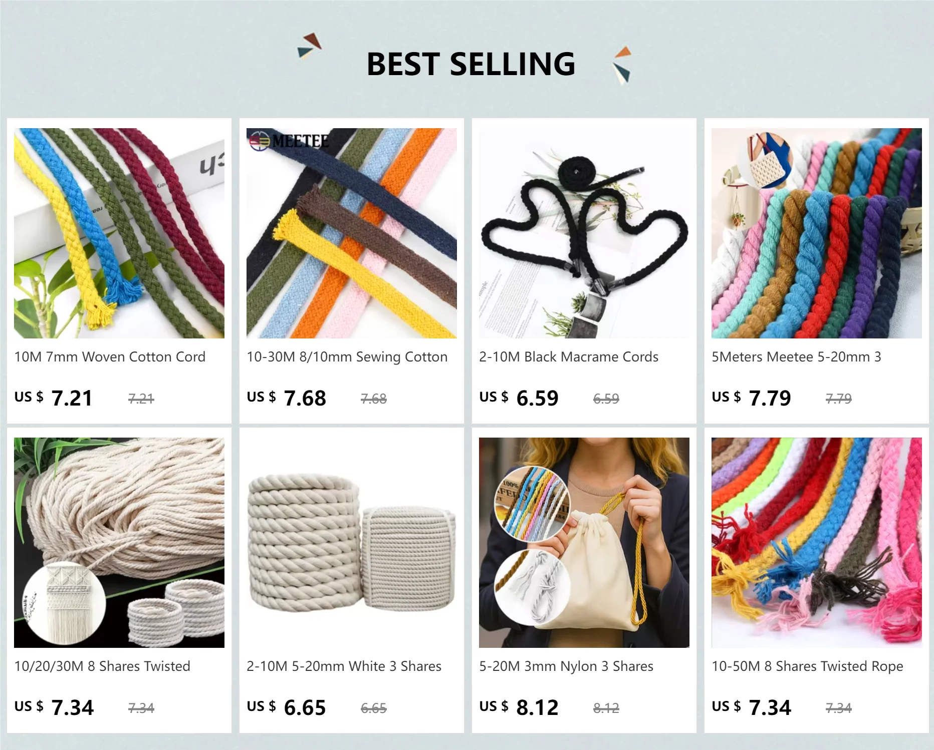 Black Macrame Cord – 2–10M Twisted Cotton Rope (5–20mm) for DIY Crafts & Home Décor