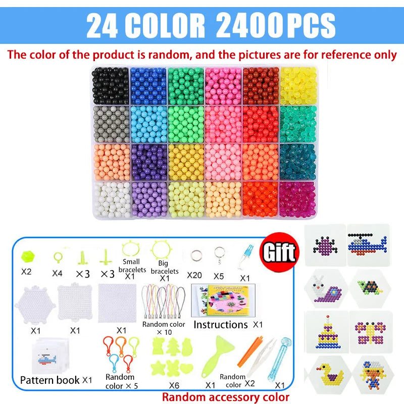 Magic Water Fuse Beads Set – DIY Sticky Beads Craft Kit