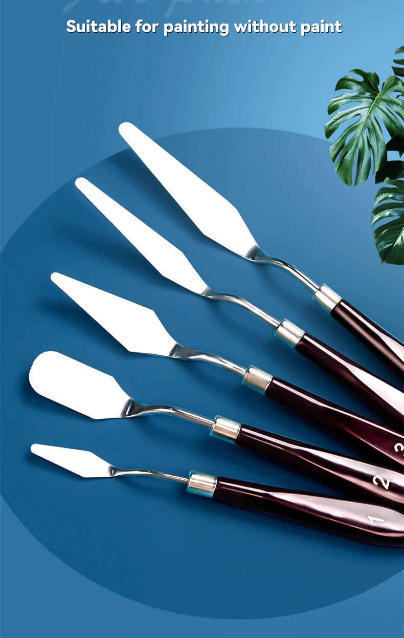 Borrence Stainless Steel Painting Knives – Artist Spatula Set