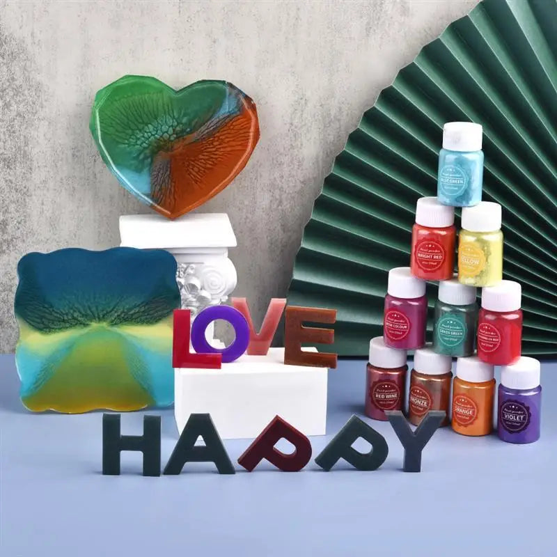 Pearlescent Mica Pigments – Resin Dye Powder Set