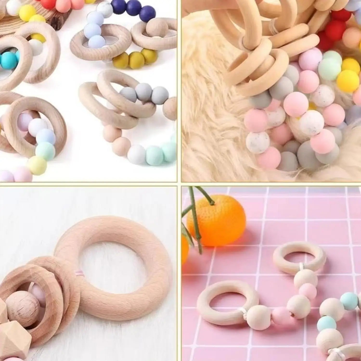 Unfinished Solid Wooden Rings 30–70mm for DIY Crafts