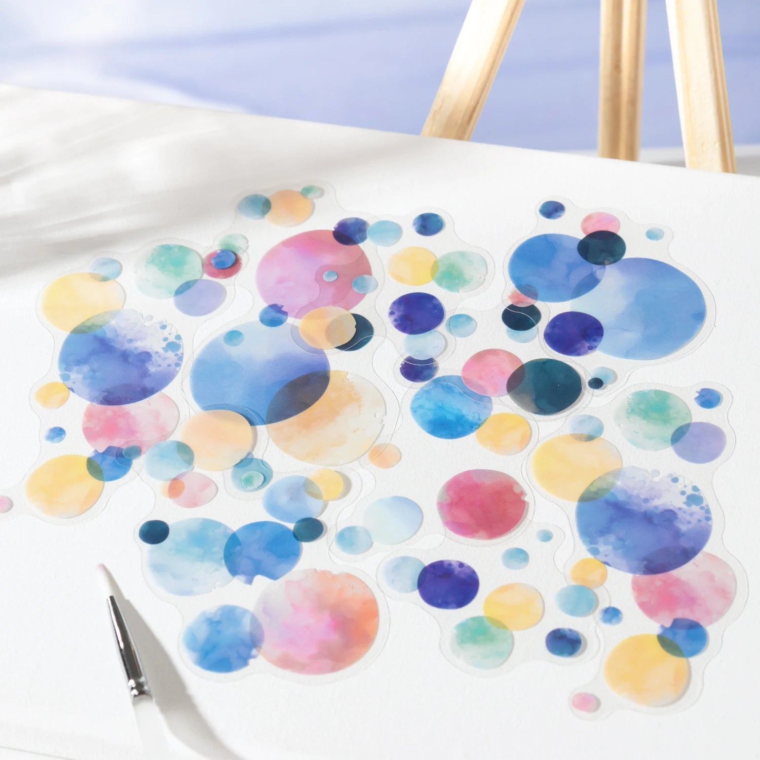 Watercolor Cartoon Stickers – 20PCS Aesthetic Scrapbook & Journal Label Set