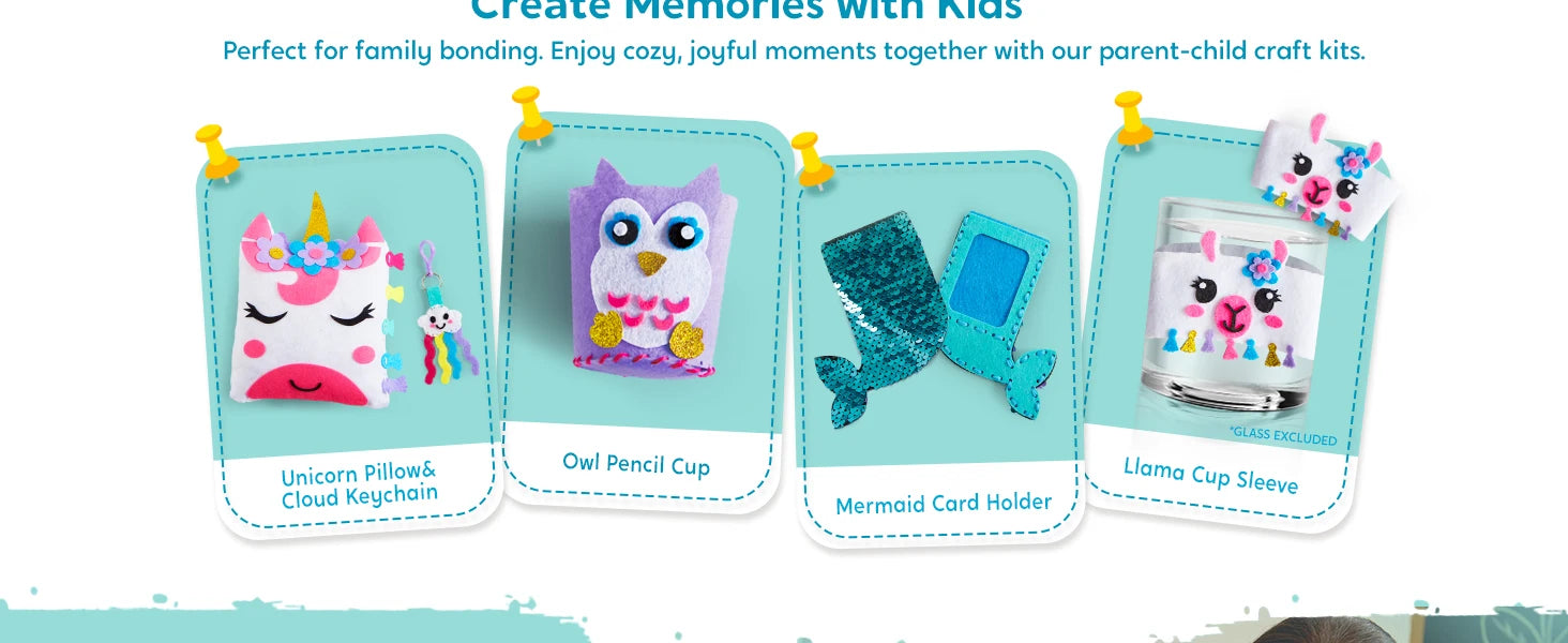 Kids My First Sewing Kit – 7 Easy DIY Projects (Unicorn & Mermaid)