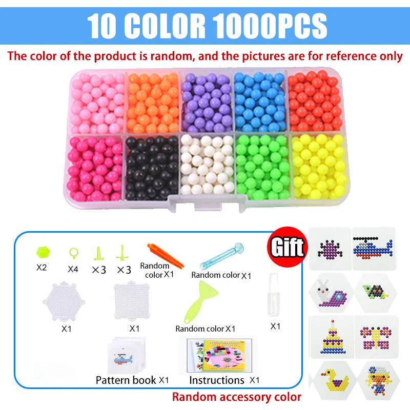 Magic Water Fuse Beads Set – DIY Sticky Beads Craft Kit