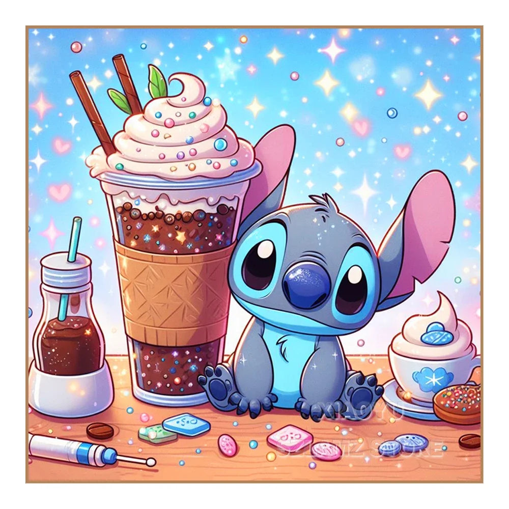Cartoon Stitch Diamond Painting Kit – Full Round/Square Rhinestone Embroidery Art