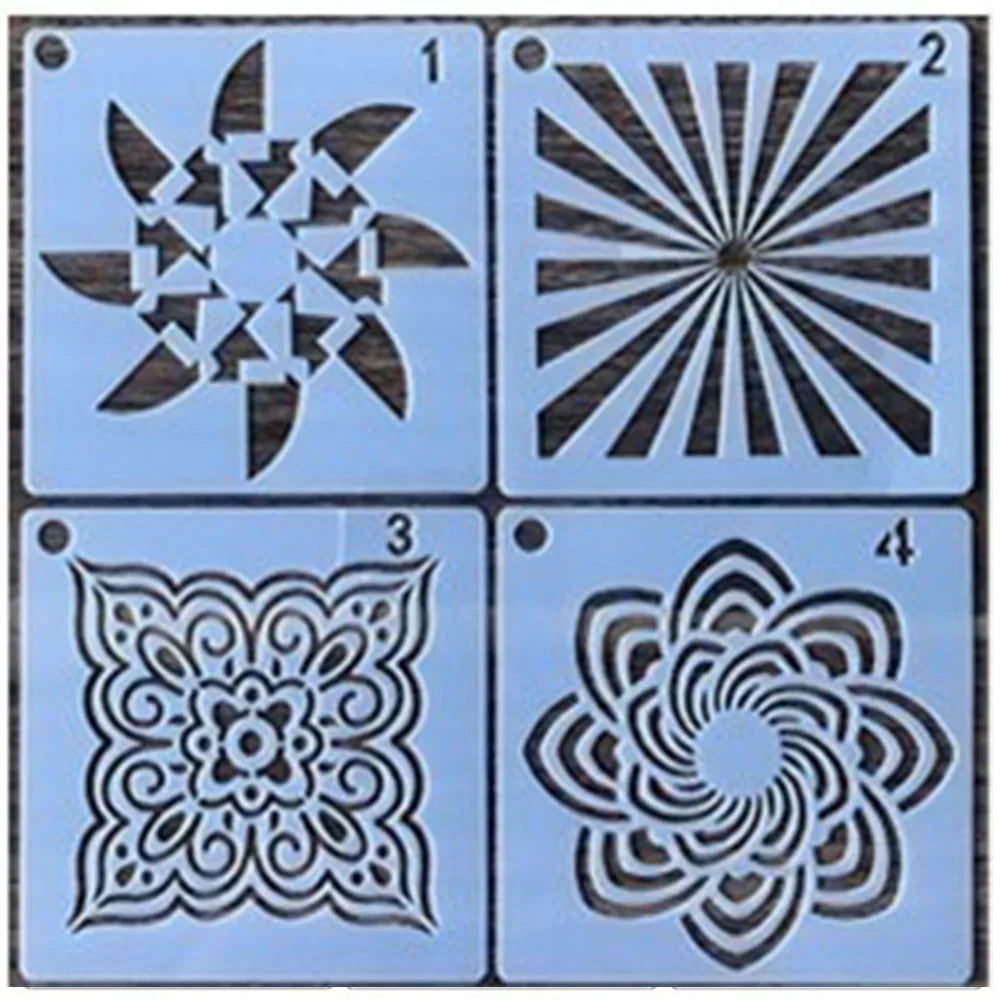 STONEGO 36 Mandala Templates Creative Wall Painting Cabinet Painting Mandala Template Diy Skeleton Template