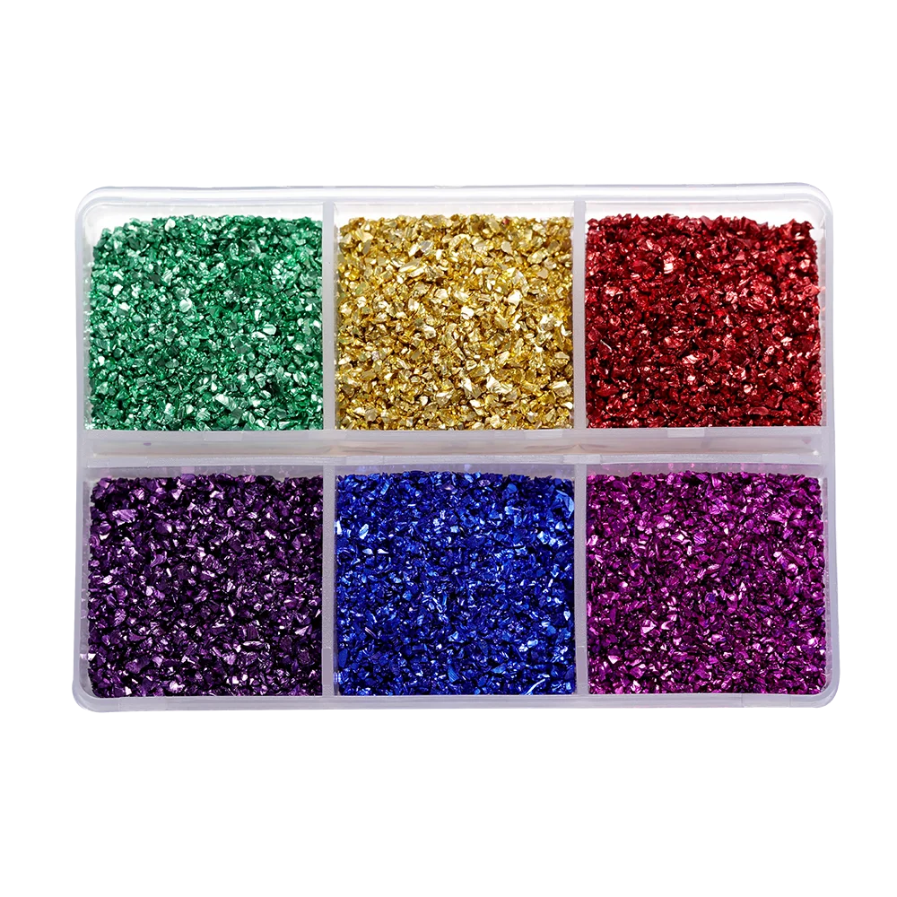 30g Crushed Glass Stones – Irregular Resin Fillers for DIY Epoxy Crafts & Nail Art