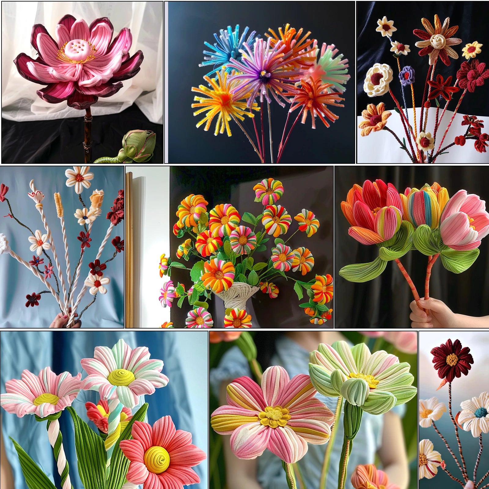 100pcs Chenille Stems – DIY Craft Pipe Cleaners for Kids