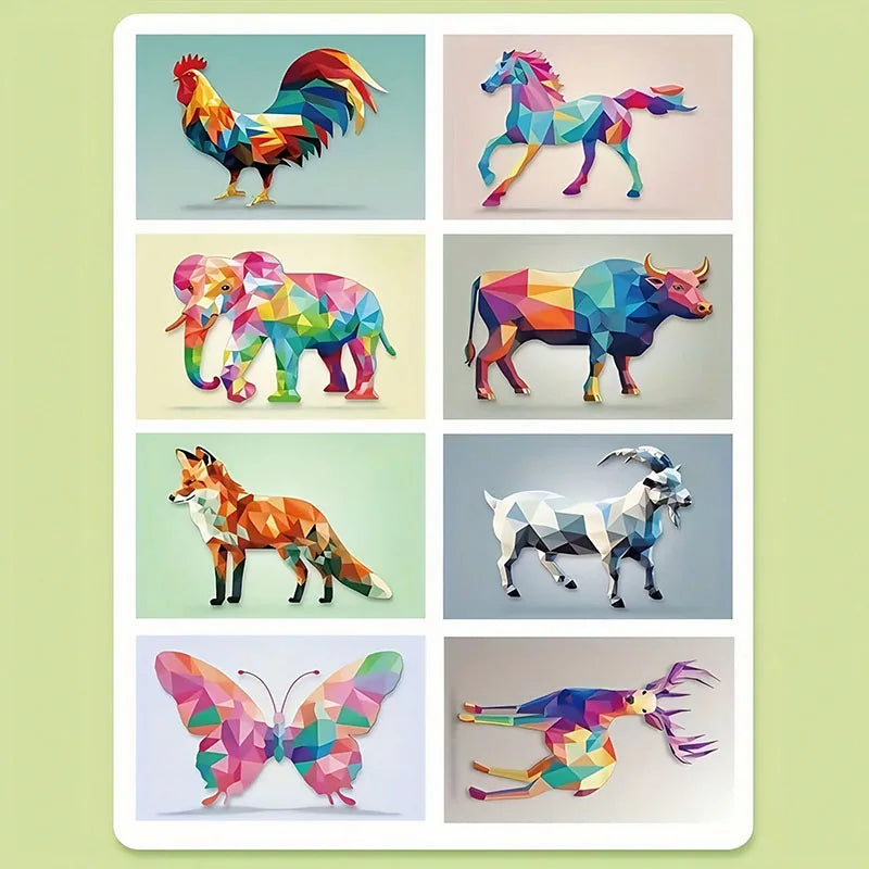 3D Animal Jigsaw Puzzle Stickers – DIY Creative Collage Art Set