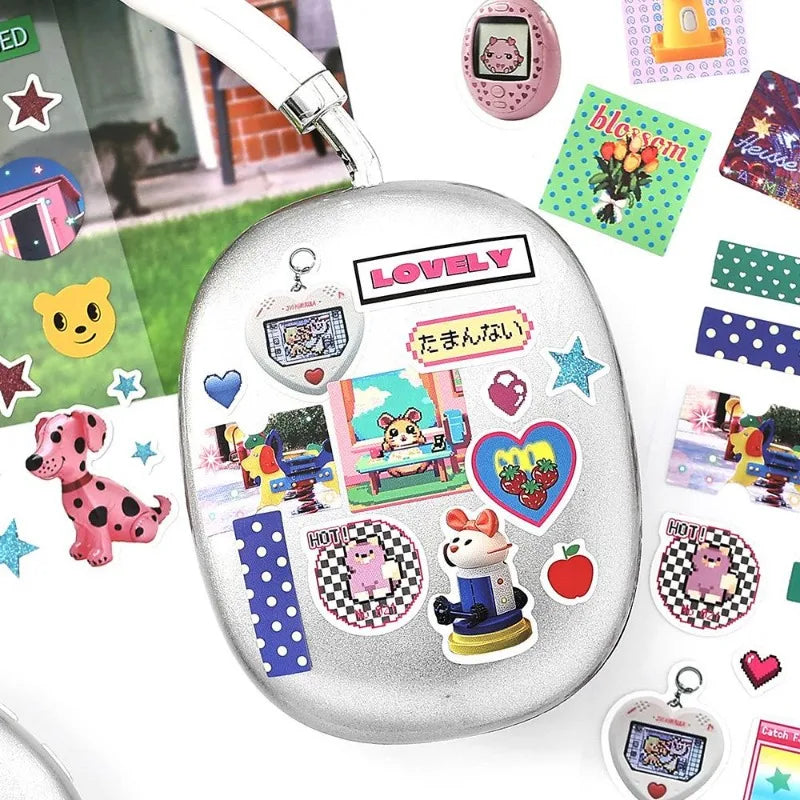 Retro Japanese Cartoon Stickers – 2-Sheet Lucky Clover Anime Kawaii Set