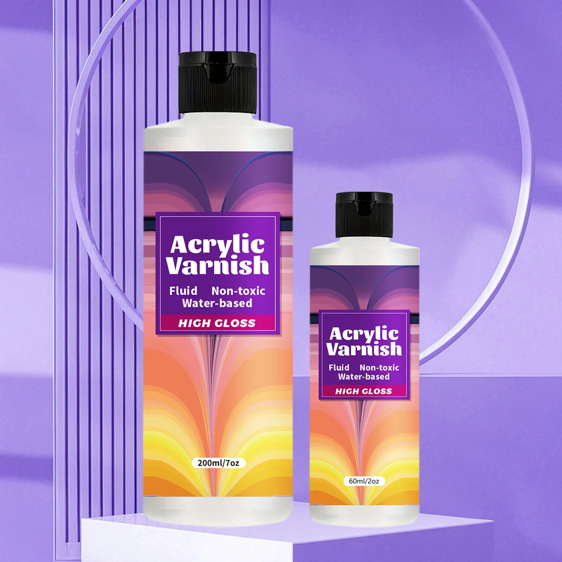 200ML Acrylic Varnish – High Gloss Clear Protective Sealant for Paintings & Crafts