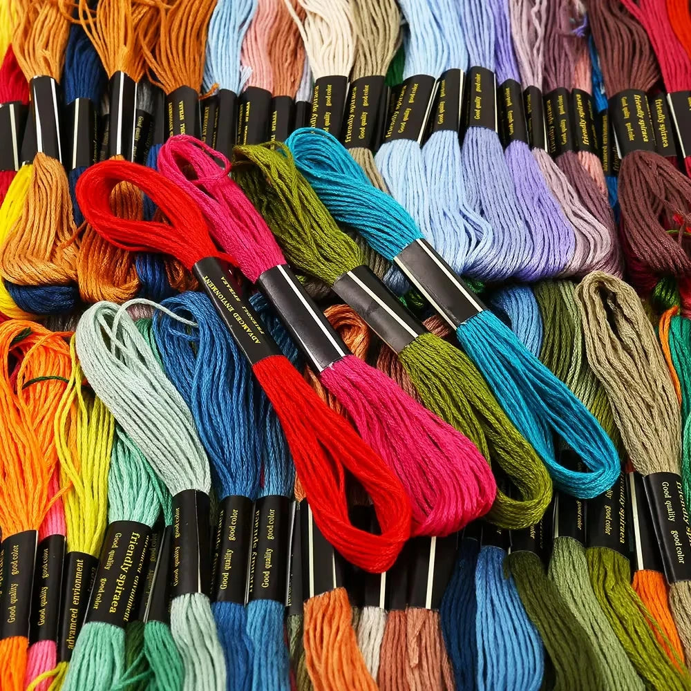 50/200pcs Multicolor Embroidery Thread Floss – DIY Sewing & Cross Stitch Kit