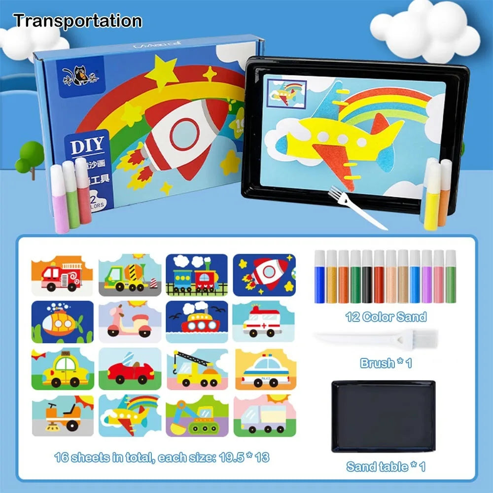 DIY Sand Art Drawing Set for Kids – Educational Coloring Toy