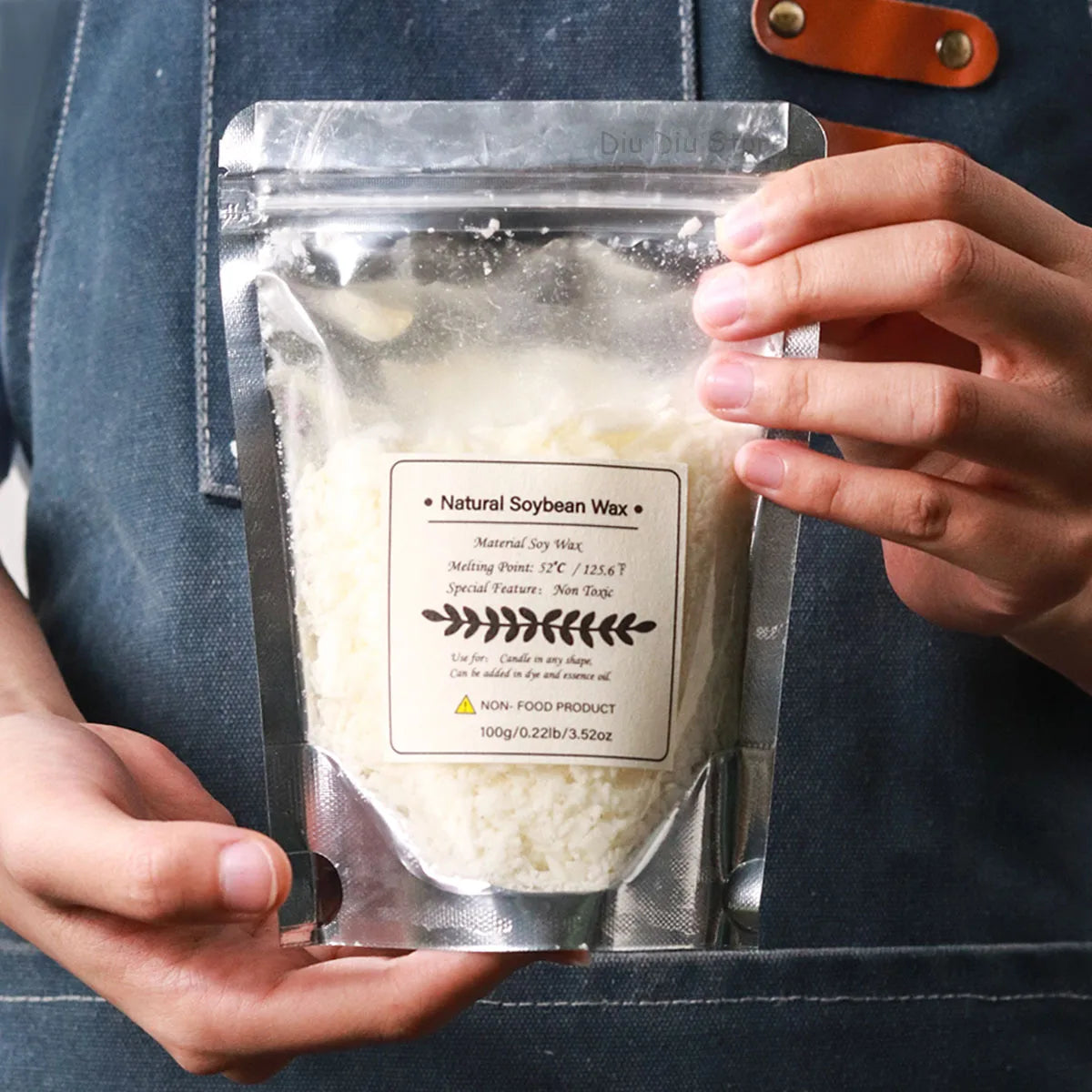 🕯️ 1KG Natural Soy Wax Granules – 100% Pure, Additive-Free Candle Making Material for DIY Smokeless Scented Candles