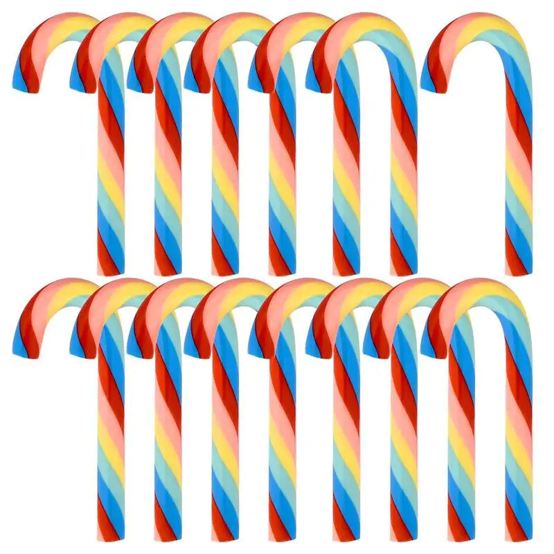 Kawaii Resin Candy Cane Cabochons – Christmas Flatback Craft Decorations (15/30/60/90PCS)