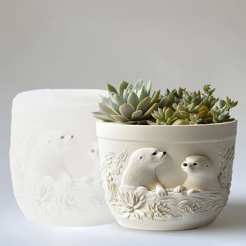 Mountain Landscape Silicone Mold – DIY Resin Planter, Trinket Box & Candle Cup