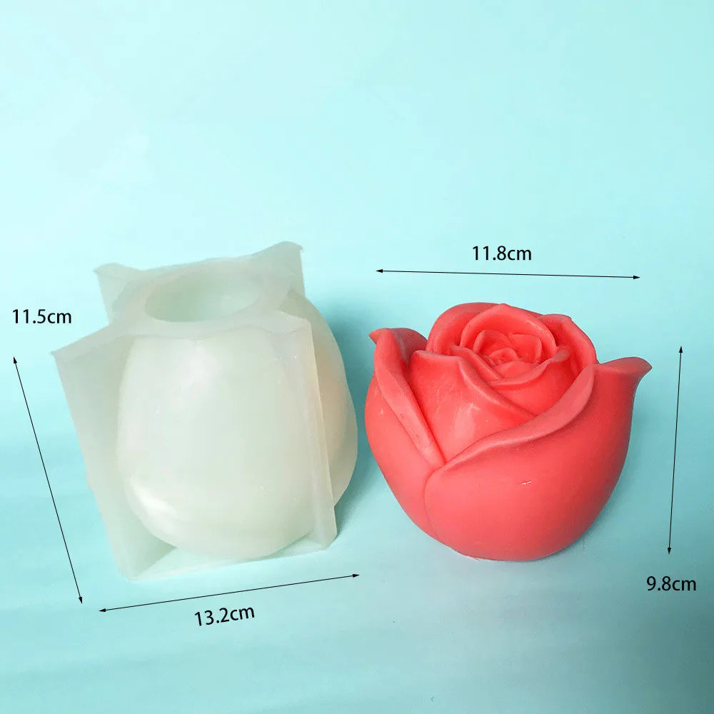 Peony & Rose Silicone Mold – DIY Candle, Soap & Cake Mold