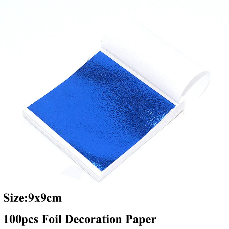 100PCS Gold Silver Copper Foil Leaf Flakes – DIY Resin, Candle & Art Decor