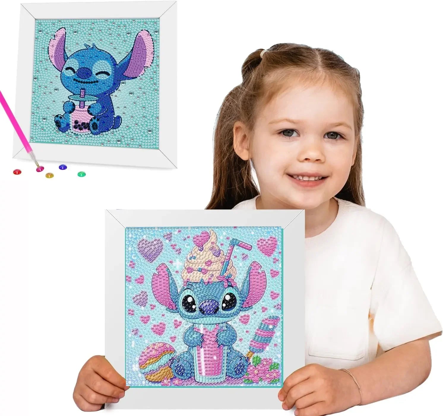 Children’s 5D Diamond Painting Kit – Cute Animal Cartoon Crystal Art Set