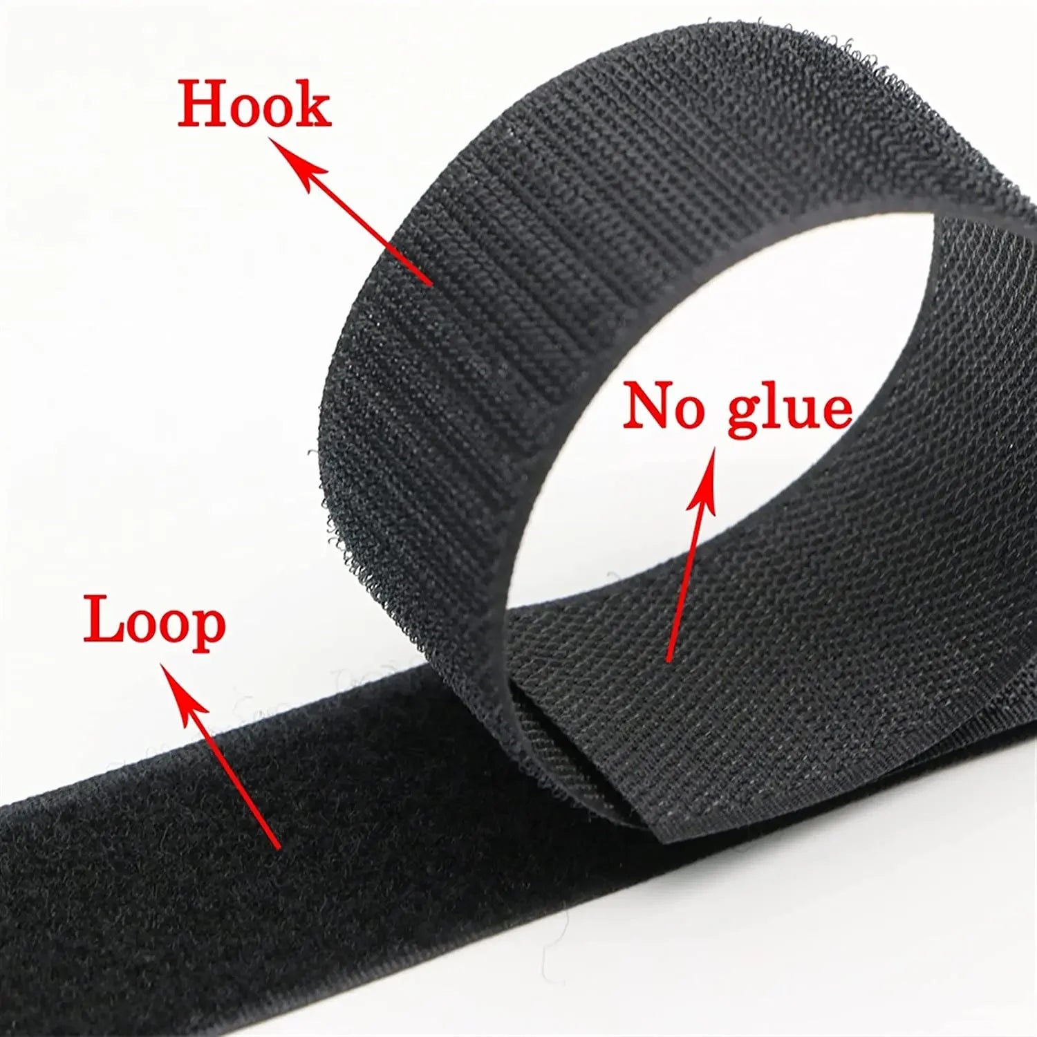 Hook & Loop Sewing Fastener Tape – Non-Adhesive Nylon (5M/Pair, 16–150mm)