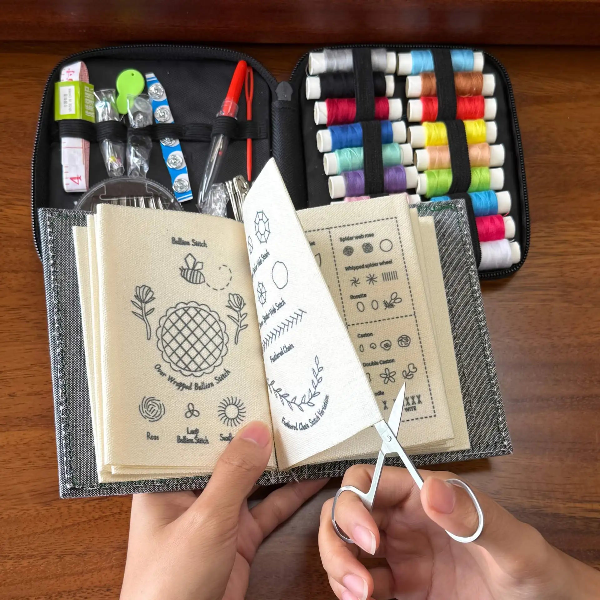 DIY Embroidery Stitch Book Sewing Practice Kit