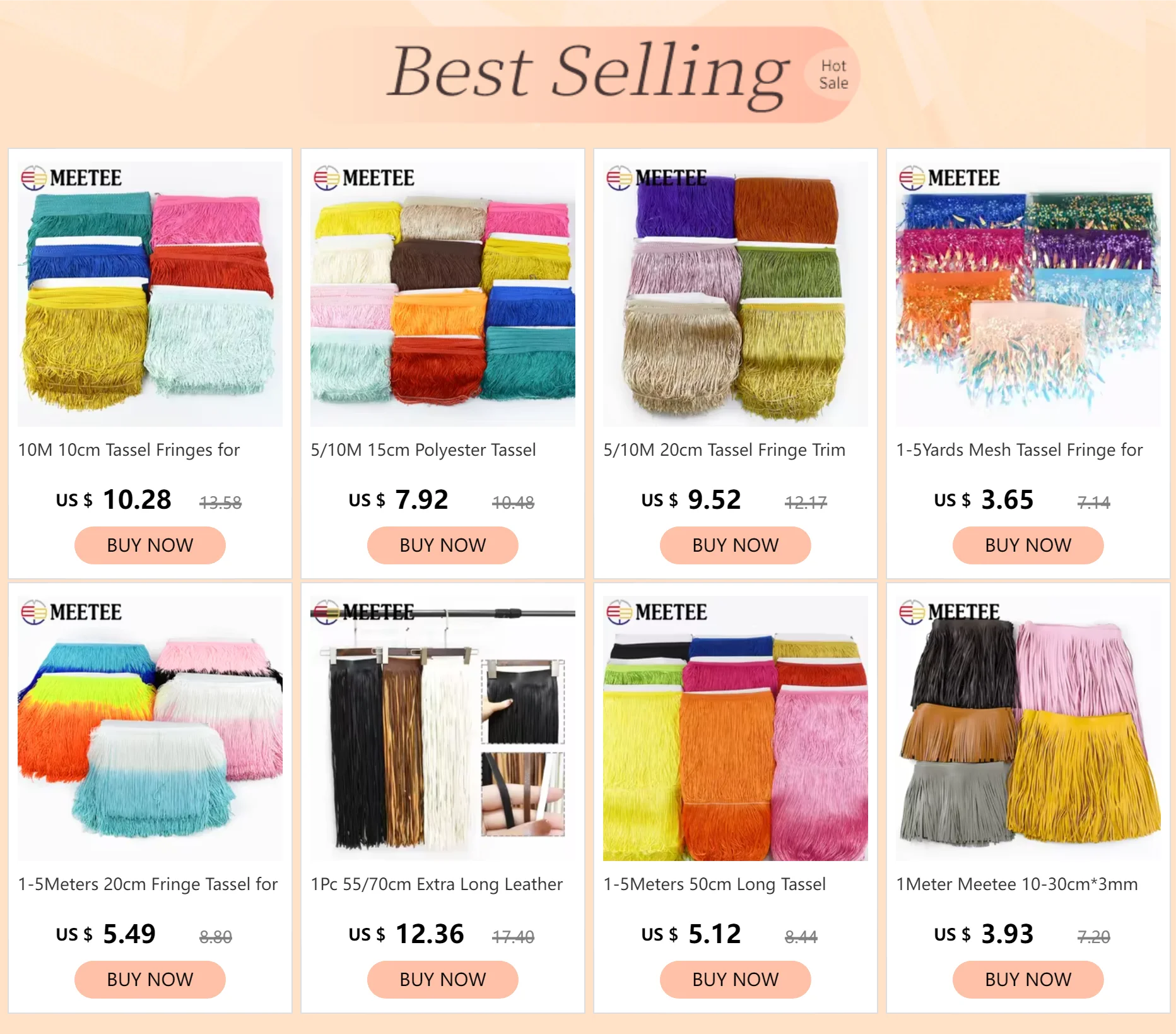 Tassel Fringe Trim – 30cm Decorative Lace Ribbon for Sewing & DIY Crafts (5/10M)