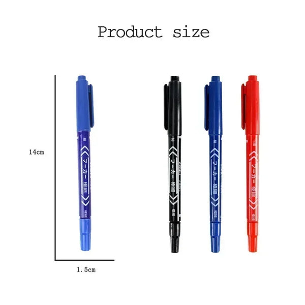 Twin Tip Permanent Markers – Black, Blue, Red (5/10 Pack)