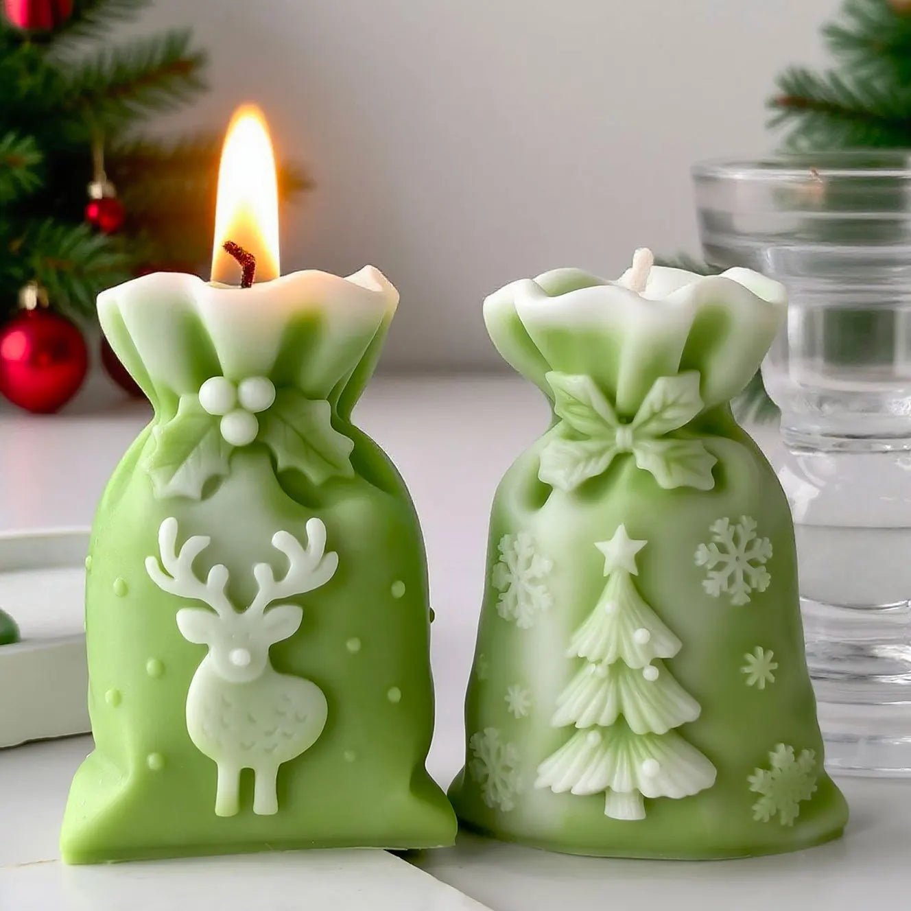 Christmas Gift Bag Silicone Candle Mold – DIY Wax Craft