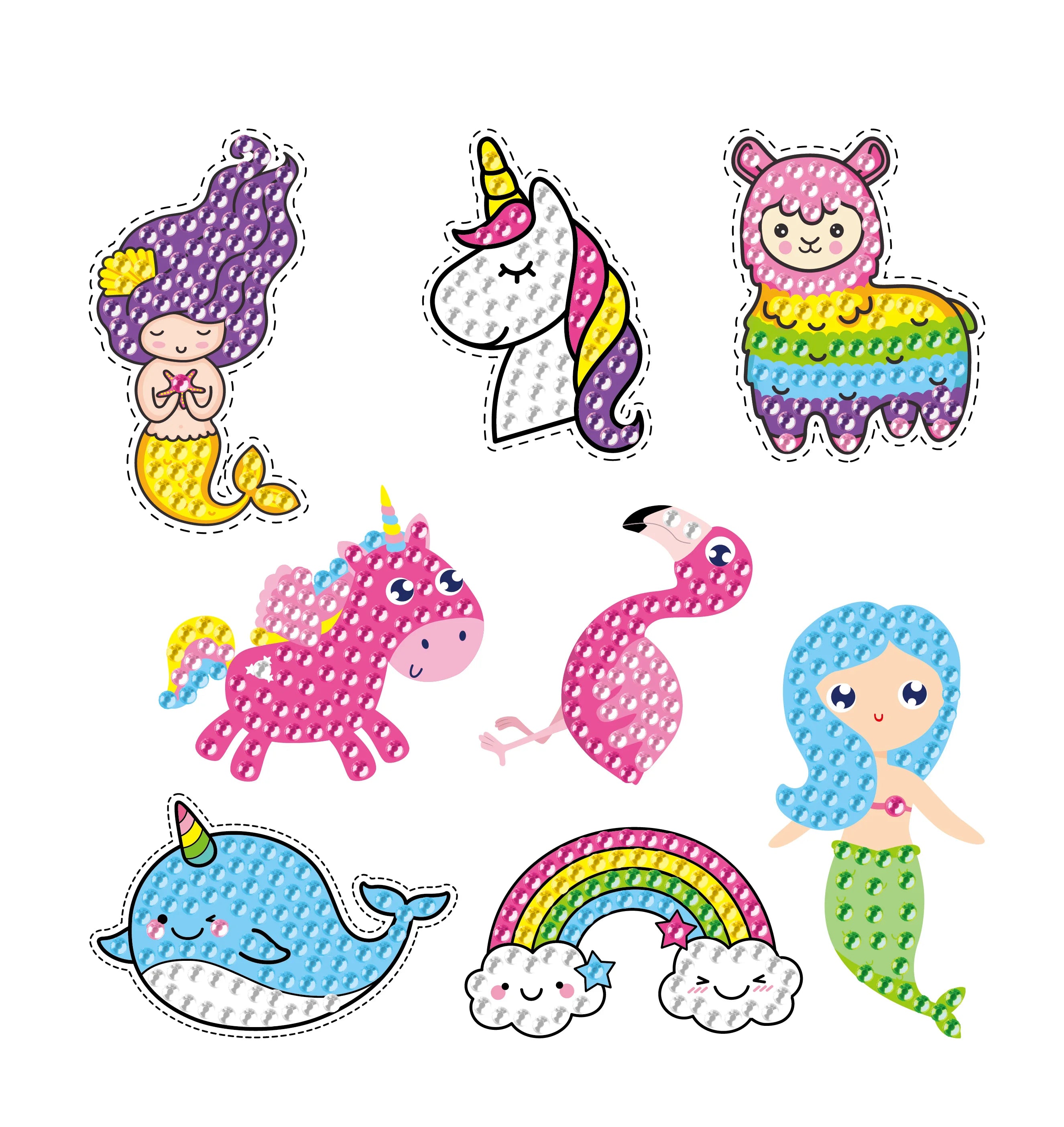 Pokémon Diamond Painting Stickers & Cartoon Crystal Art Craft Set