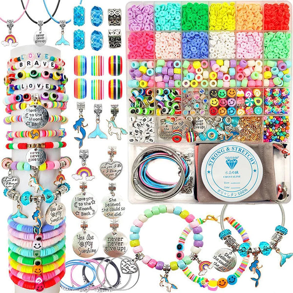 3400pcs Beads & Charms Jewelry Making Kit – DIY Bracelet Supplies