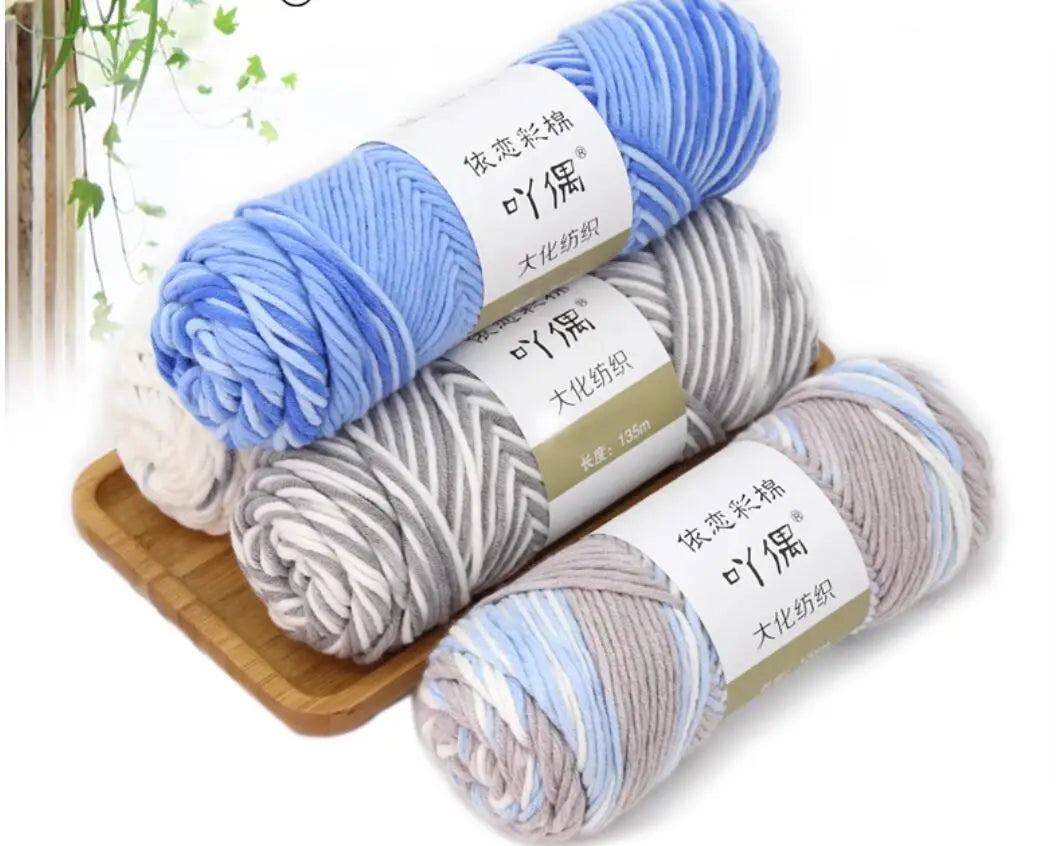 100g Milk Cotton Yarn – Soft Acrylic Rainbow Yarn for Knitting & Crochet