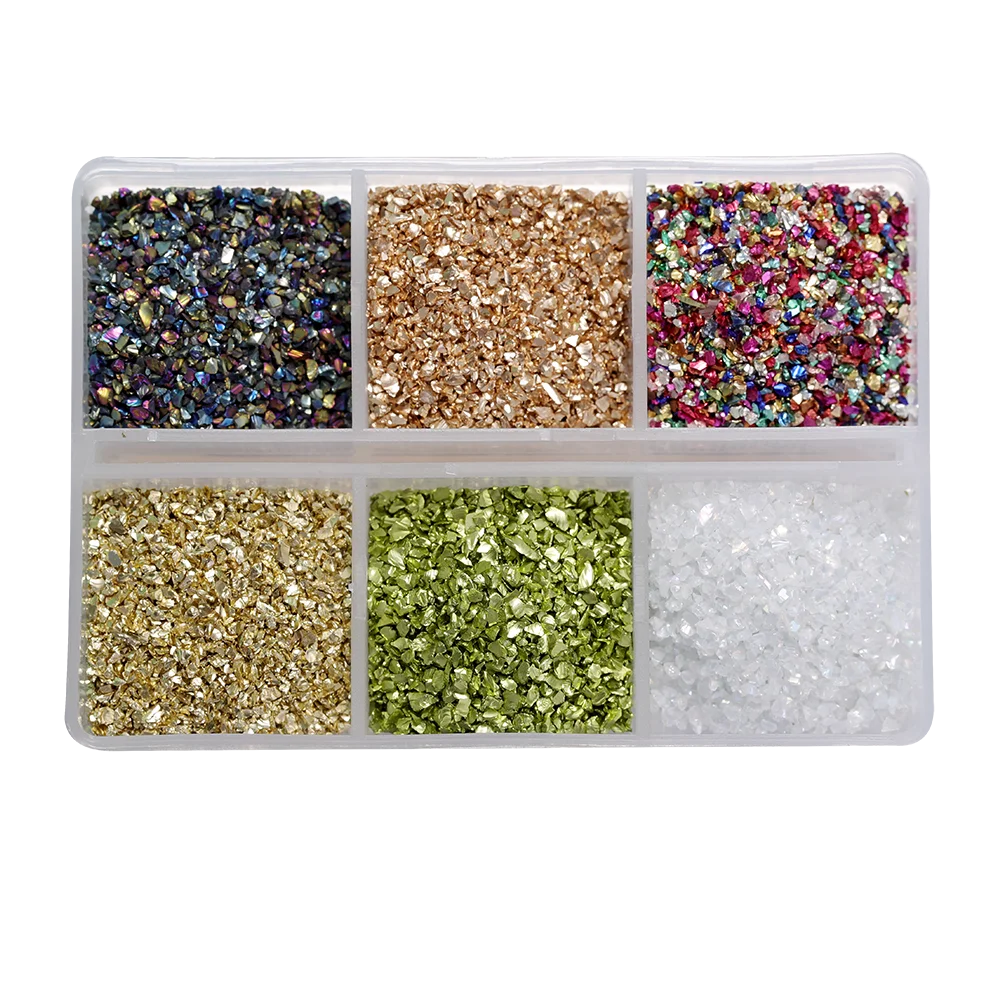30g Crushed Glass Stones – Irregular Resin Fillers for DIY Epoxy Crafts & Nail Art