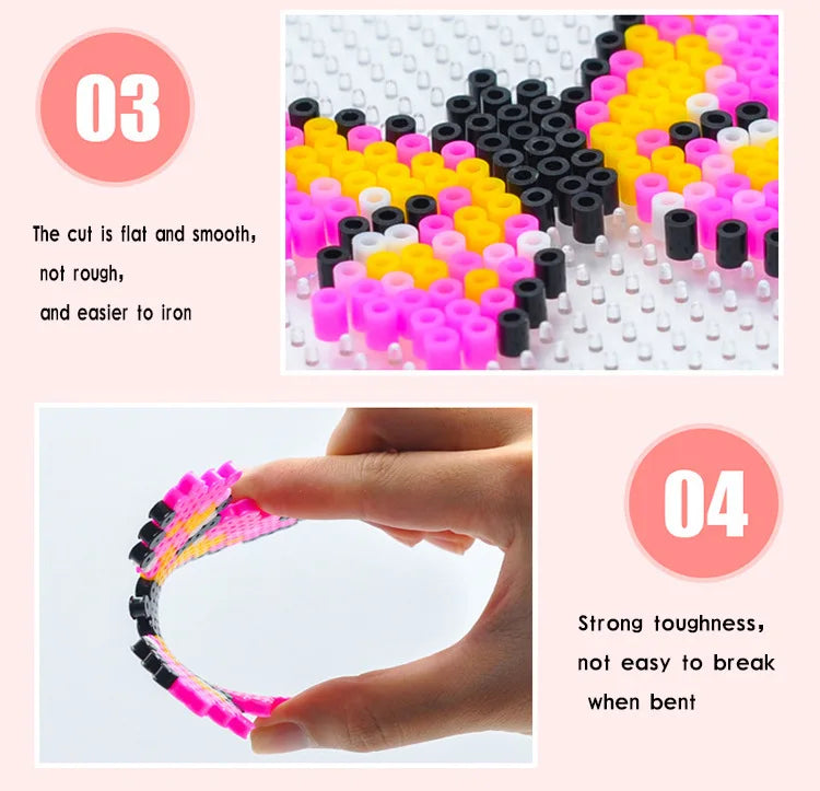 Hama Beads – 5mm/2.6mm 24/48/72 Color Fuse Beads for DIY Crafts & Educational Toys