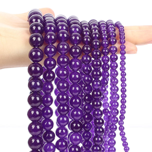 Purple Natural Stone Beads – Amethyst, Agate & Tourmaline for DIY Jewelry