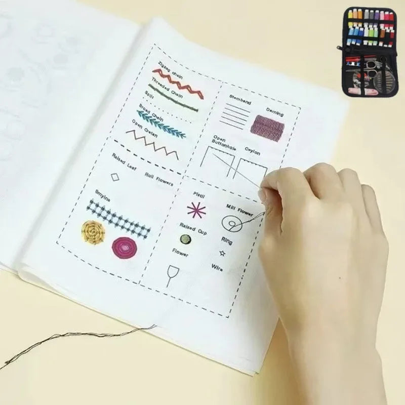 DIY Embroidery Stitch Book Sewing Practice Kit