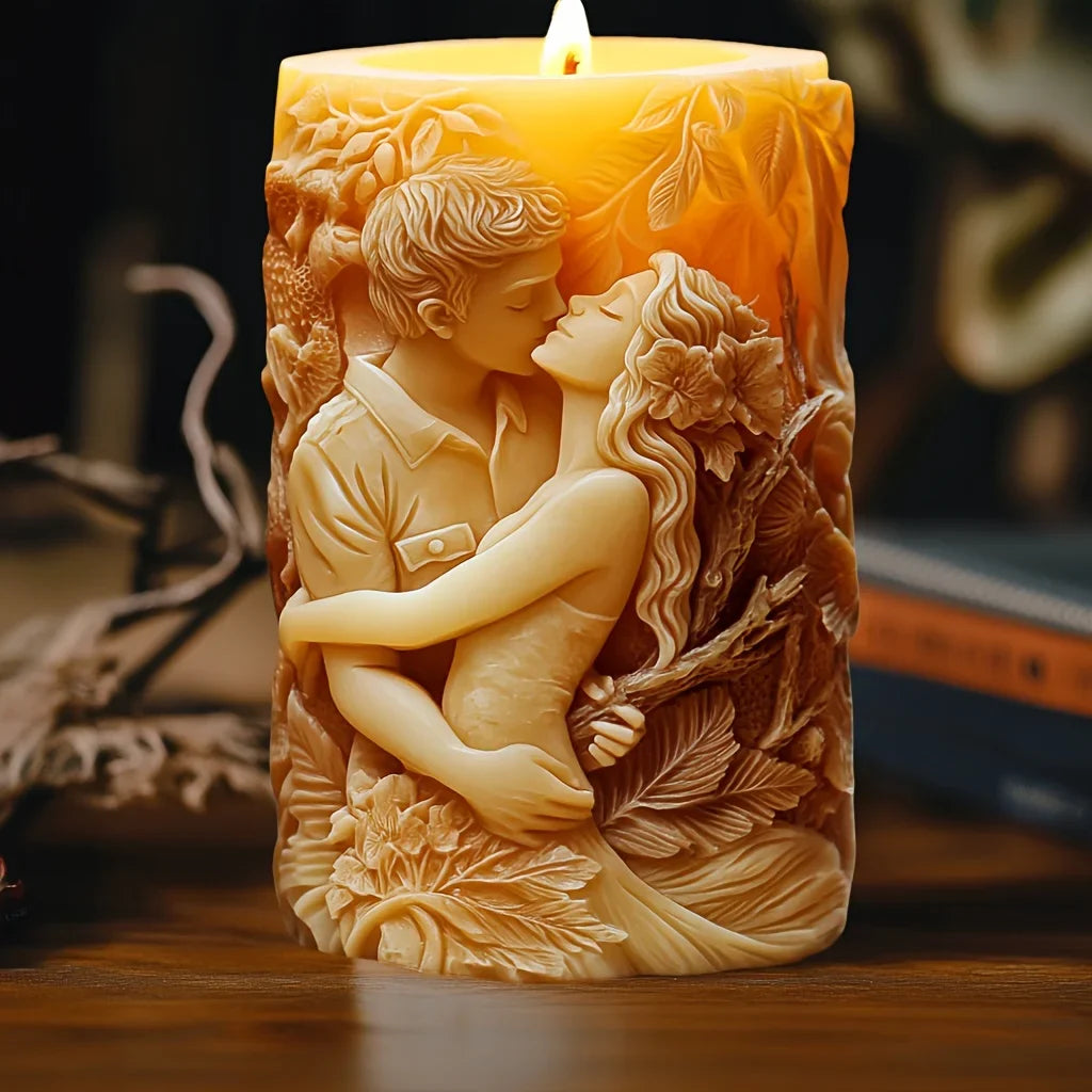 Couple Embossed Spherical Candle Mold