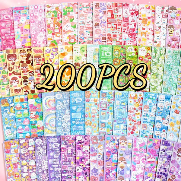 Cartoon Handbook Stickers – DIY Scrapbook & Journal Decorative Set