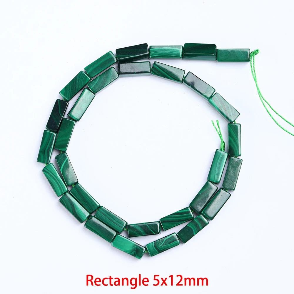 Natural Malachite Beads – Rice & Tubular Loose Beads for DIY Jewelry