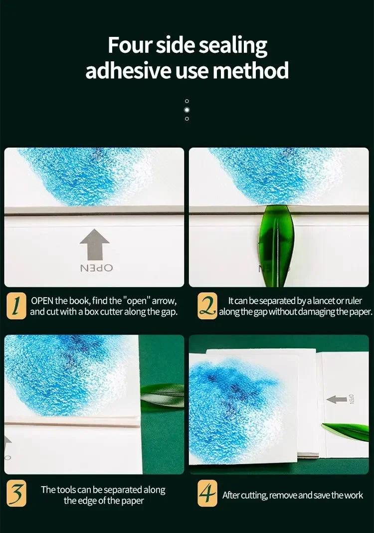 100% Cotton Watercolor Paper Pad – 20 Sheets, 200gsm/300gsm