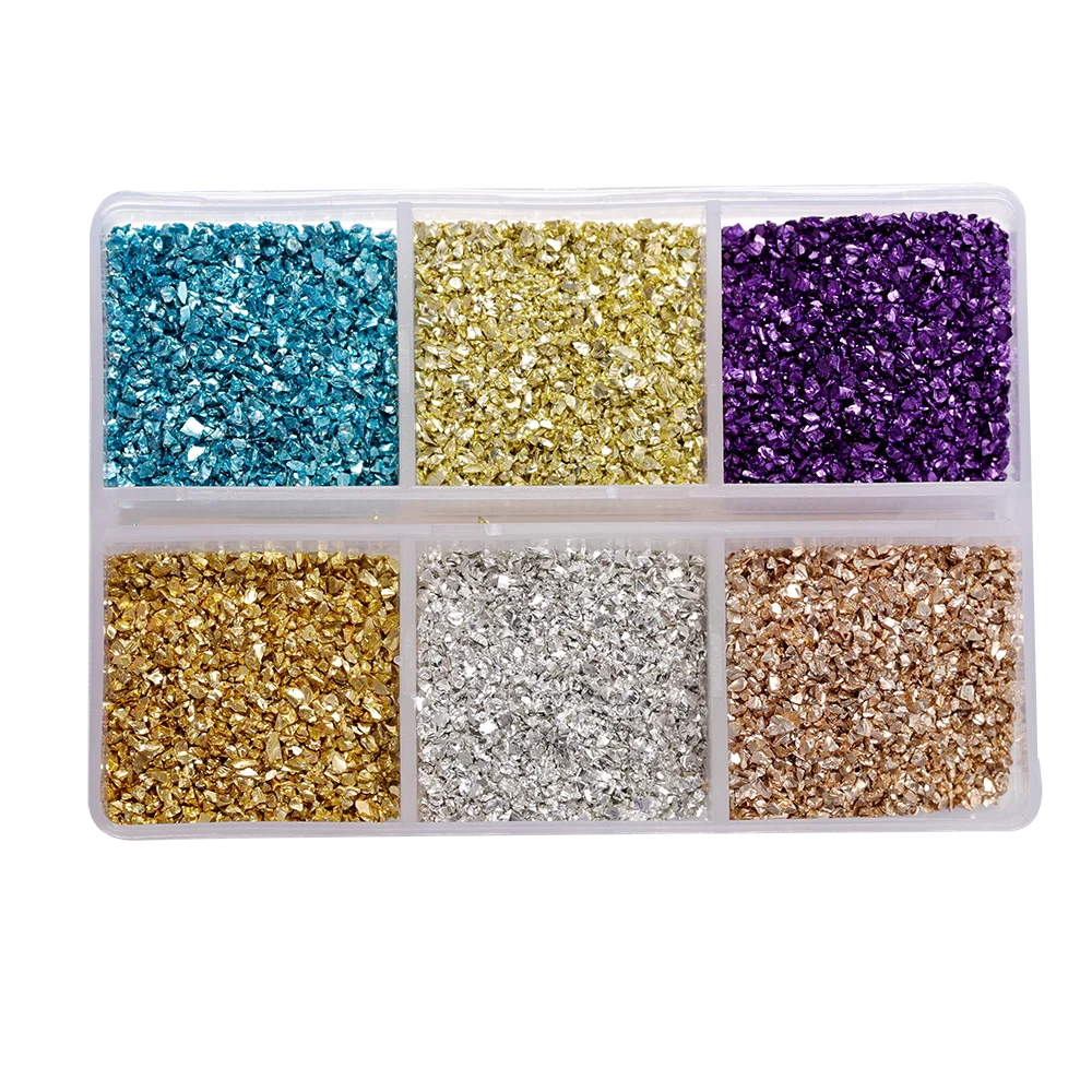 30g Crushed Glass Stones – Irregular Resin Fillers for DIY Epoxy Crafts & Nail Art