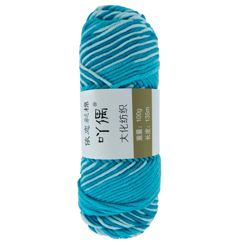 100g Milk Cotton Yarn – Soft Acrylic Rainbow Yarn for Knitting & Crochet