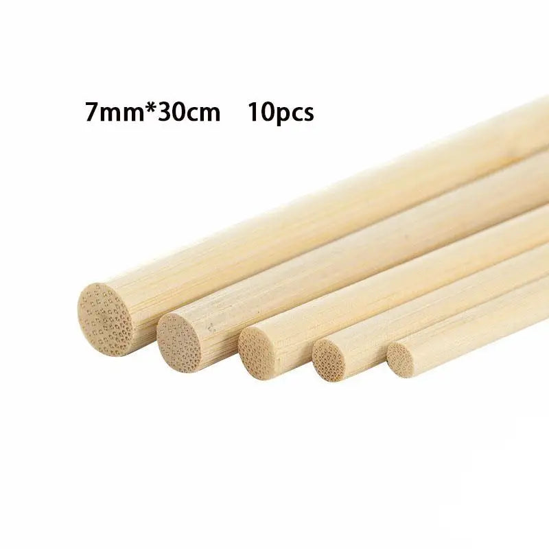 4–8mm Round Bamboo Wooden Sticks – DIY Craft & Woodworking (20/30cm)